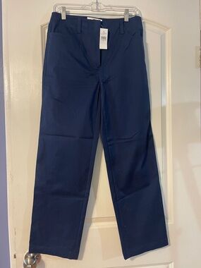 LOFT Navy Straight-Leg Pants